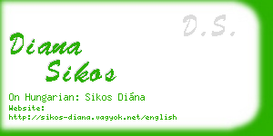 diana sikos business card